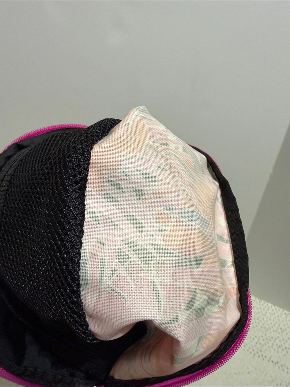 Nike Pink Floral Fanny Pack with Black Strap